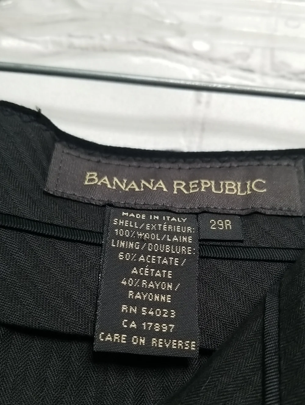 Banana Republic mens suit 36R pants 29R black cuffed pants EUC